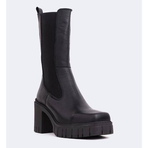 L’intervalle boots Vienne cuir noir size 39 taille 8- black leather boots winter - Picture 7 of 7